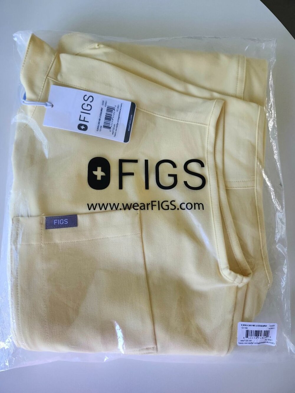 Figs XXSR Butter Yellow Rafaela Cargo Wide Leg ScrubJumpsuit BNWT